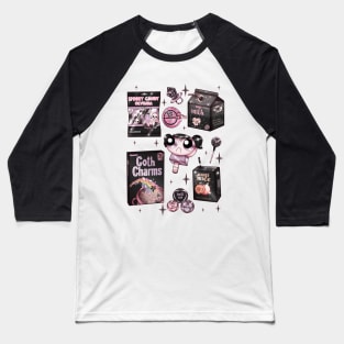 Vintage Goth Snacks Baseball T-Shirt